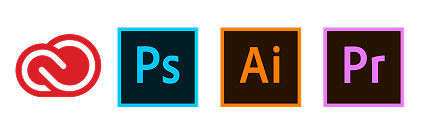 Adobe (Ai, Ps and Pr) logos